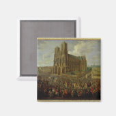 Die Prozession von König Louis XV Magnet (Vorderseite/Rückseite)