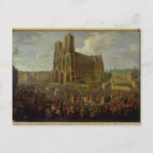 Die Prozession von König Louis XV Postkarte