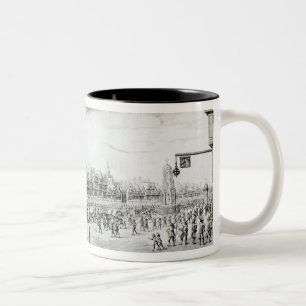 Die Prozession von Marie de Medici entlang Zweifarbige Tasse