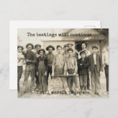 Die Prügel werden so lange fortgesetzt, bis sich d Postkarte (Vorne/Hinten)