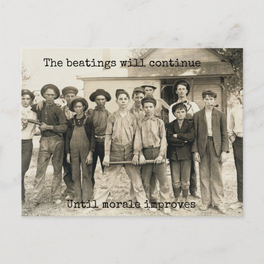 Die Prügel werden so lange fortgesetzt, bis sich d Postkarte (Vorderseite)
