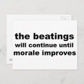 die Prügel werden so lange fortgesetzt, bis sich d Postkarte (Vorne/Hinten)