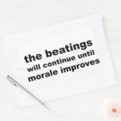 die Prügel werden so lange fortgesetzt, bis sich d Rechteckiger Aufkleber (Umschlag)