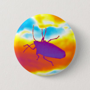 Die psychedelische Wanze Button