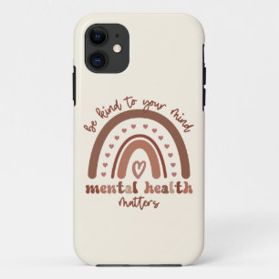 Die psychische Gesundheit von Boho Rainbow steht I Case-Mate iPhone Hülle