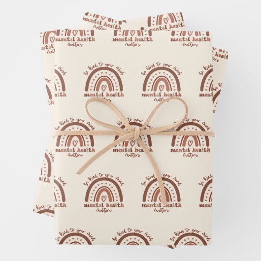 Die psychische Gesundheit von Boho Rainbow steht I Geschenkpapier Set (Beispiel)