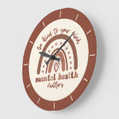 Die psychische Gesundheit von Boho Rainbow steht I Große Wanduhr (Winkel)