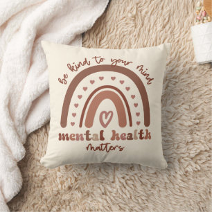 Die psychische Gesundheit von Boho Rainbow steht I Kissen