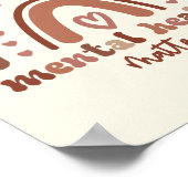 Die psychische Gesundheit von Boho Rainbow steht I Poster (Ecke)