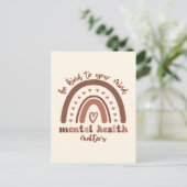 Die psychische Gesundheit von Boho Rainbow steht I Postkarte (Stehend Vorderseite)
