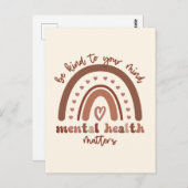 Die psychische Gesundheit von Boho Rainbow steht I Postkarte (Vorne/Hinten)