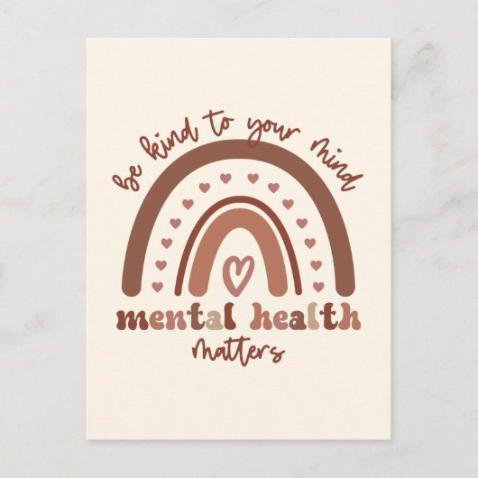 Die psychische Gesundheit von Boho Rainbow steht I Postkarte (Vorderseite)