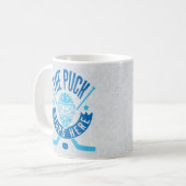 Die Puck-Stops hier Hockey-Goalie-Tasse Kaffeetasse (Vorderseite Links)