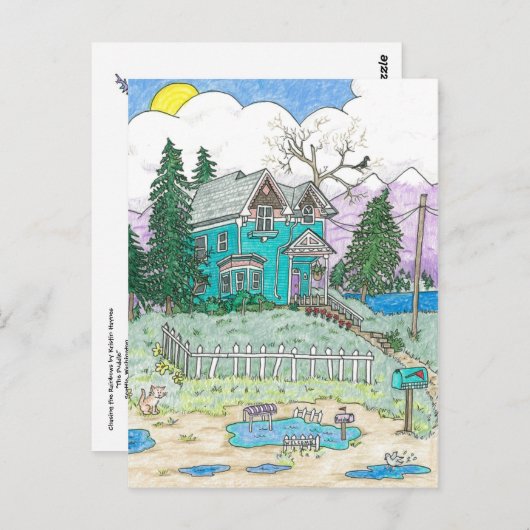 Die Puddle, die Jagd auf die Regenbogen Postkarte (Vorne/Hinten)