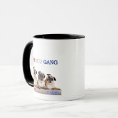 Die Pug-Gang-Kaffeetasse Tom, Dick & Harry Tasse (Vorderseite Links)