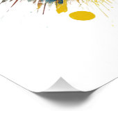 Die pulsierende Herzexplosion - Pop Kunstdesign Poster (Ecke)