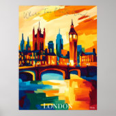 Die pulsierende Londoner Skyline im Abstrakten Fau Poster (Vorne)