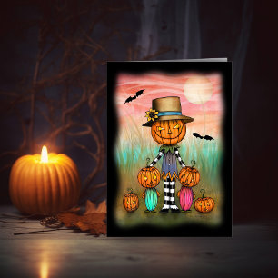 Die Pumpkin People Niedlich Halloween Artwork Card Karte