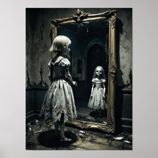 Die Puppe im Horror spiegelt die Atmosphäre Poster (Vorne)