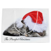 Die Purrfect Weihnachtsgeschenk-Tasche Große Geschenktüte (Vorderseite)