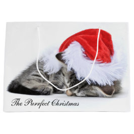 Die Purrfect Weihnachtsgeschenk-Tasche Große Geschenktüte