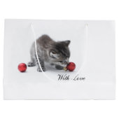 Die Purrfect Weihnachtsgeschenk-Tasche Große Geschenktüte (Rückseite)