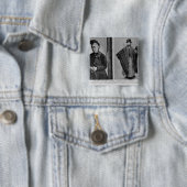 Die Putzfrau und das Blume-Mädchen Button (Beispiel)