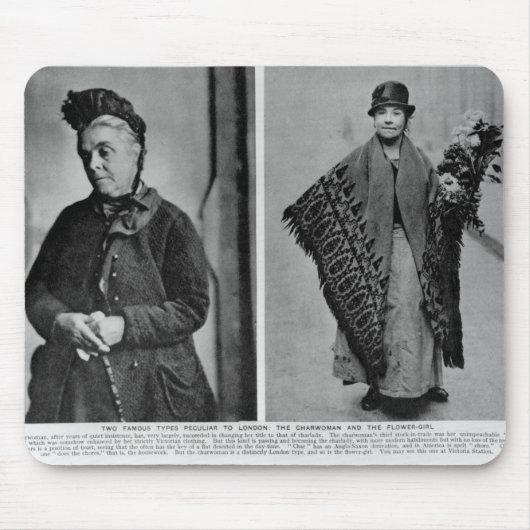 Die Putzfrau und das Blume-Mädchen Mousepad (Vorne)