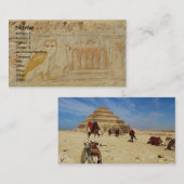 Die Pyramide von Djoser , EGYPT, OWL Hieroglyphics Visitenkarte (Vorne/Hinten)