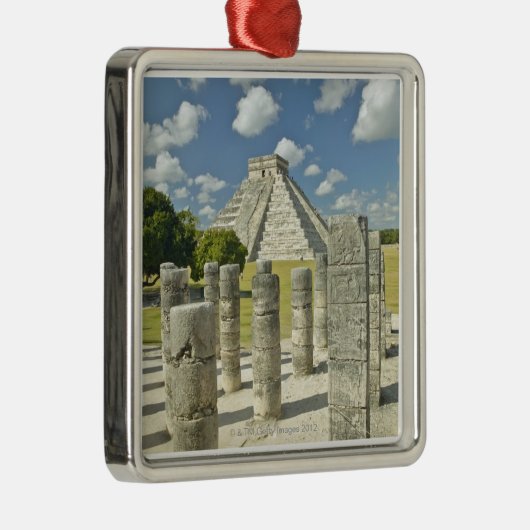 Die Pyramide von Kukulkan Silbernes Ornament (Rechts)