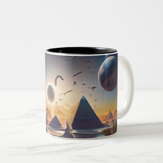 Die Pyramide Zweifarbige Tasse (VorderseiteRechts)