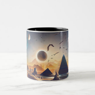 Die Pyramide Zweifarbige Tasse