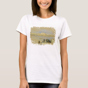 Die Pyramiden in Giseh, nahe Kairo (w/c) T-Shirt