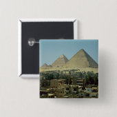 Die Pyramiden von Giseh, c.2589-30 BC, altes Button (Vorne & Hinten)