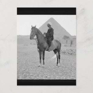 Die Pyramiden von Giza mit Reiter um 1934 Postkarte