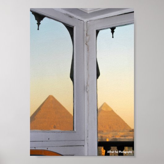 Die Pyramiden von Giza vom Hotel Pyramisa Poster (Vorne)
