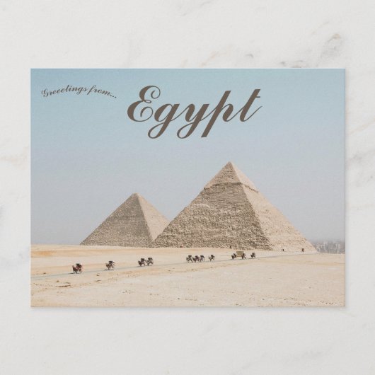 Die Pyramiden von Gizeh in Ägypten Postkarte (Vorderseite)