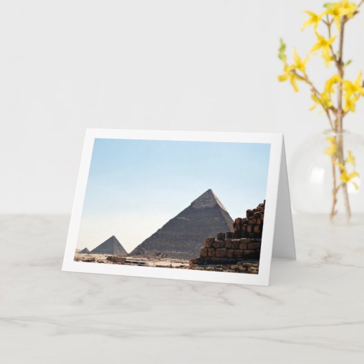 Die Pyramiden von Gizeh, Kairo, Ägypten Karte (Gelbe Blume)