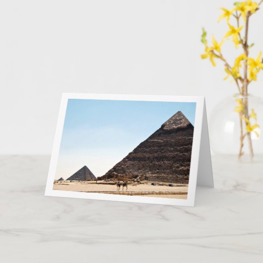 Die Pyramiden von Gizeh, Kairo, Ägypten Karte (Gelbe Blume)