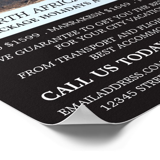 Die Pyramiden von Gizeh, Kairo, Reiseagentur Werbu Poster (Ecke)