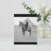 Die Pyramiden von Gizeh mit Reiter um 1934 Postkarte (Stehend Vorderseite)