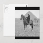 Die Pyramiden von Gizeh mit Reiter um 1934 Postkarte (Vorne/Hinten)