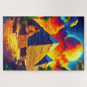 Die Pyramidenanlage von Gizeh. Kairo, Ägypten. Puzzle (Horizontal)