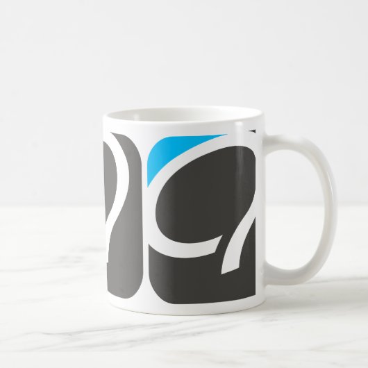 Die q-Tasse - Quaero Blau Kaffeetasse (Rechts)