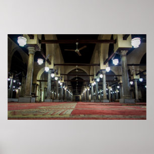 Die Qibla Liwan der Azhar-Moschee Muslim Ägypten K Poster