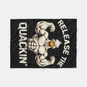 Die Quackin' Muckle Duck Bodybuilder Joke Fleecedecke (Vorderseite (Horizontal))