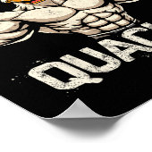 Die Quackin' Muckle Duck Bodybuilder Joke Poster (Ecke)