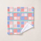 Die Quad Color Squares Badhandtuch Set (Waschlappen)