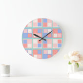 Die Quad Color Squares Große Wanduhr (Zuhause)