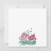 Die quadratische mit Blumeneinladung der Frau Einladung (Rückseite)